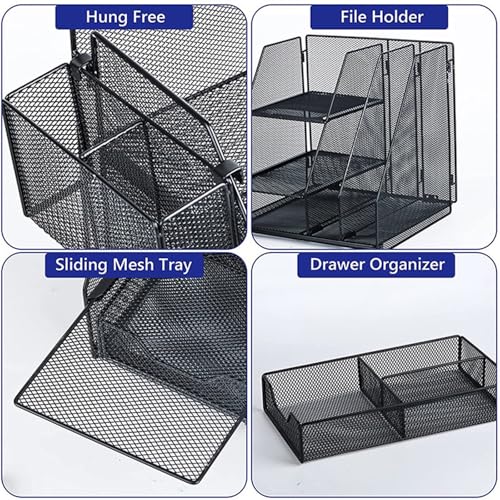 Organiseur de documents multifonction trieur vertical métal pour bureau - 3