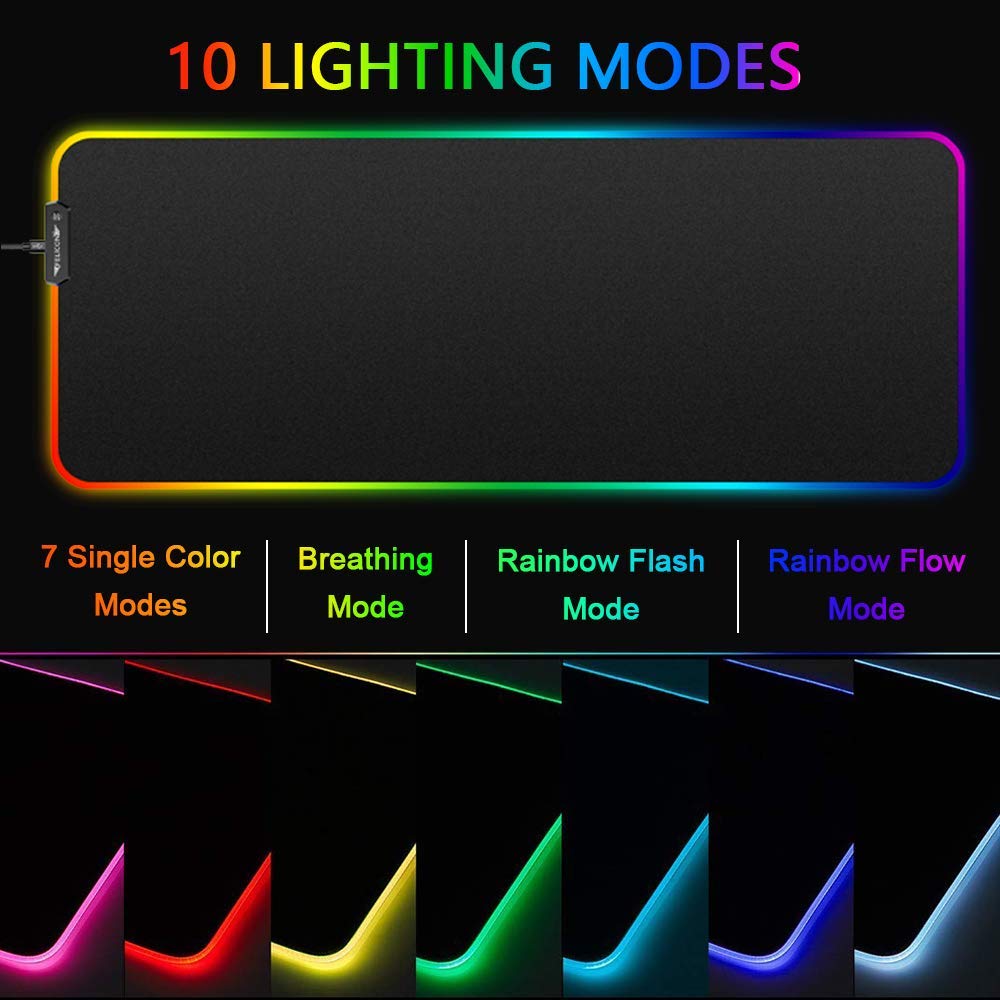 Tastiera wireless ricaricabile da 2,4 GHz Set combinato 3800 mAh Batteria a lunga durata Unificante Ricevitore USB Tastiera per gamer retroilluminata arcobaleno 2400DPI 7 colori Mouse ottico