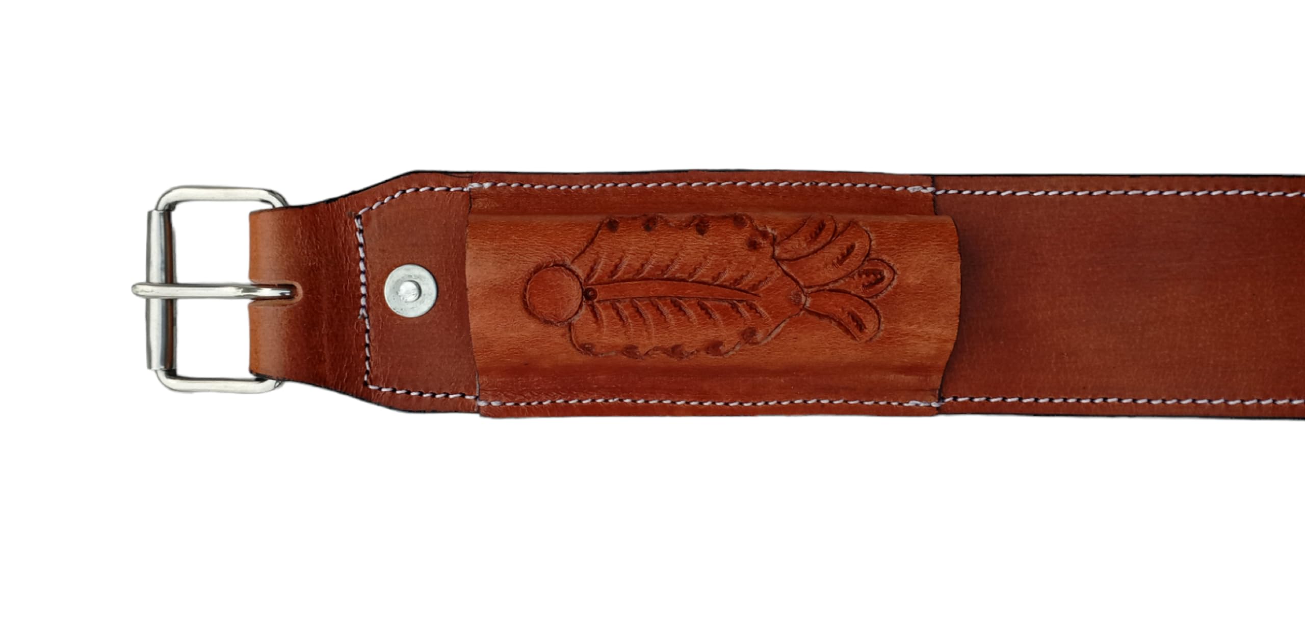 RAAVILS - Ensemble complet de sangles de flancs arrière en cuir pour cheval Western - Sangle de selle (cuir)
