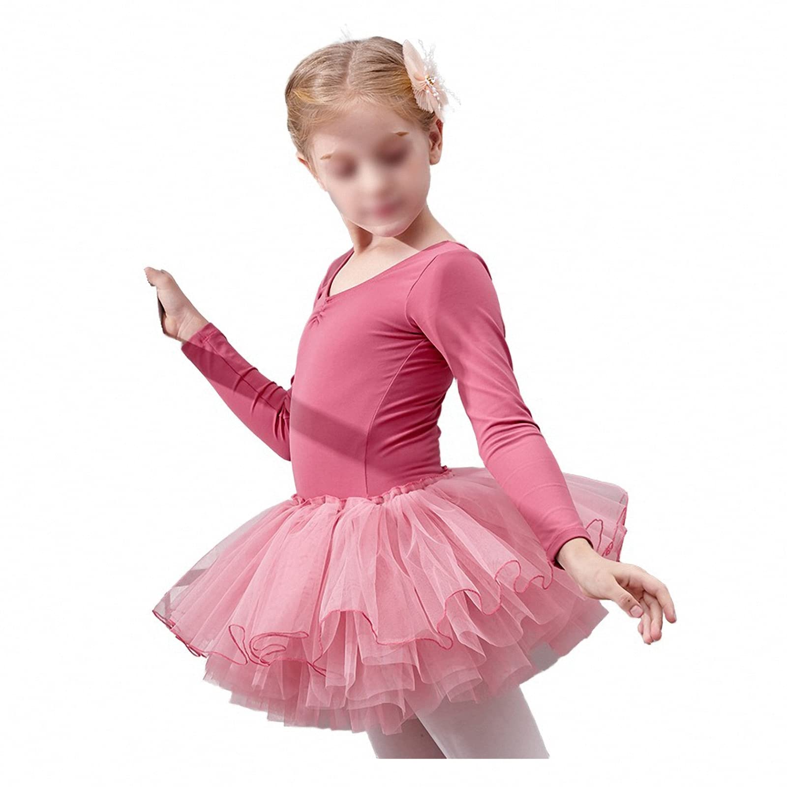 Costumi per spettacoli di Balletto per Bambini, gonne Tutu a Maniche Lunghe/Corte Primaverili e Autunnali per Ragazze, Body per la Pratica della Danza Classica Comodo