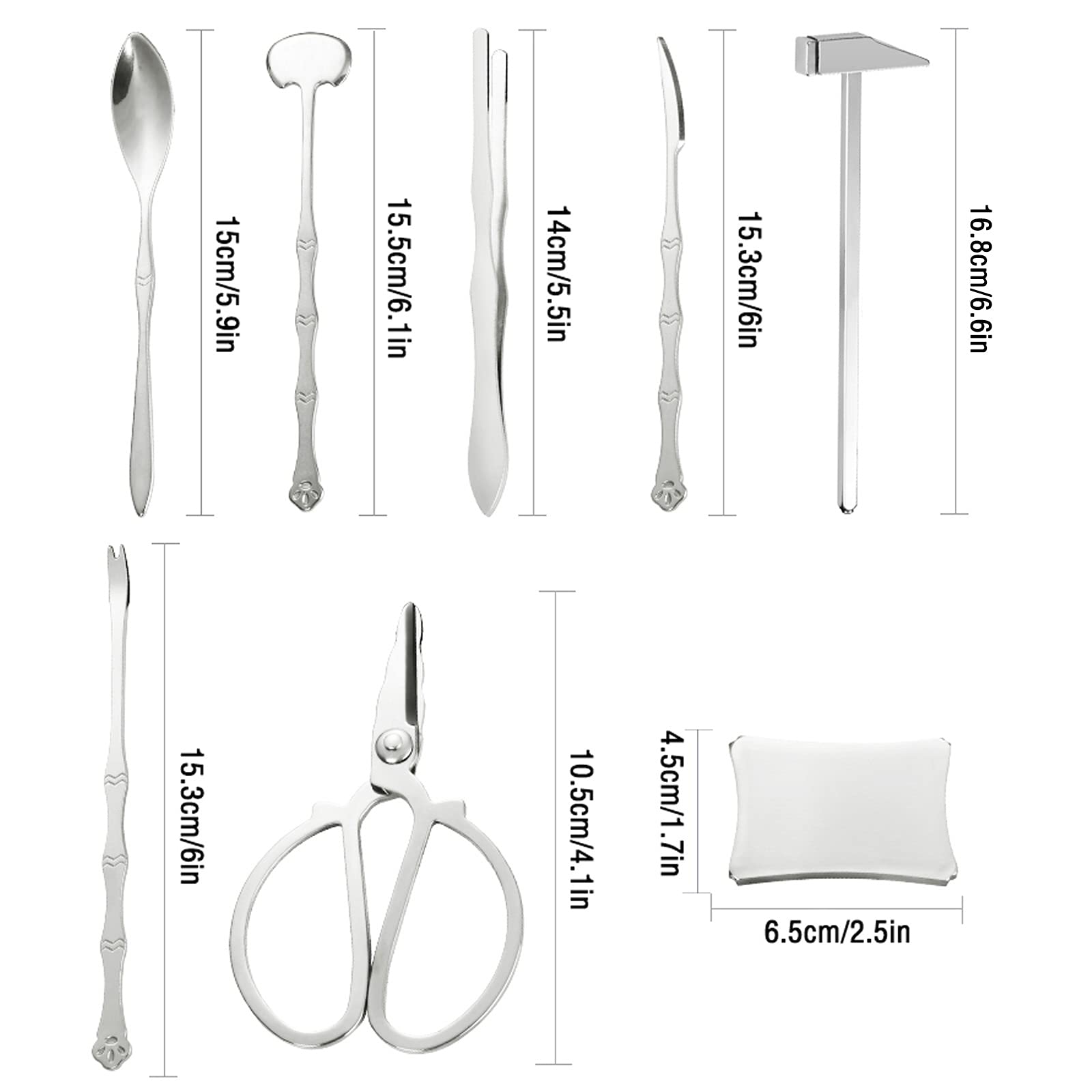 Juego de herramientas para mariscos Juego de herramientas para mariscos con bolsa de almacenamiento Cangrejo Nuez Galletas de langosta Abridor Mariscos Langosta Pierna Desgranadora Kits de cocina Pa