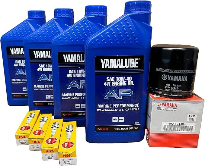 Yamaha 2016-2023 VX Cruiser HO with 1.8L (1800cc) - Oil Change w/Spark Plugs Maintenance Kit