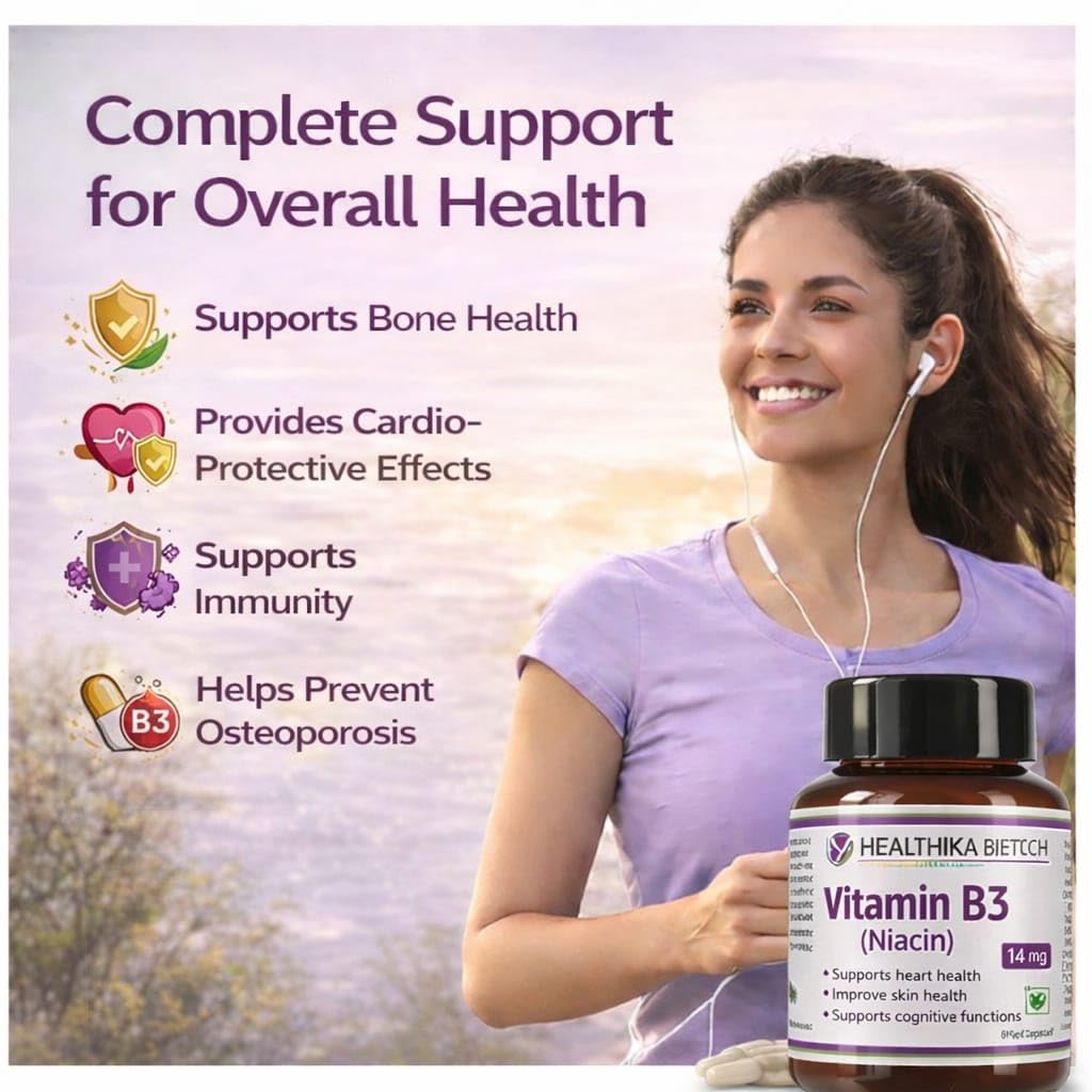 Vitamin B3 (Niacin) 14 mg Capsules | 90 Veg Capsules | Supports Energy Metabolism, Skin Health & Cognitive Function | Daily Nutritional Supplement — Amazon image 3
