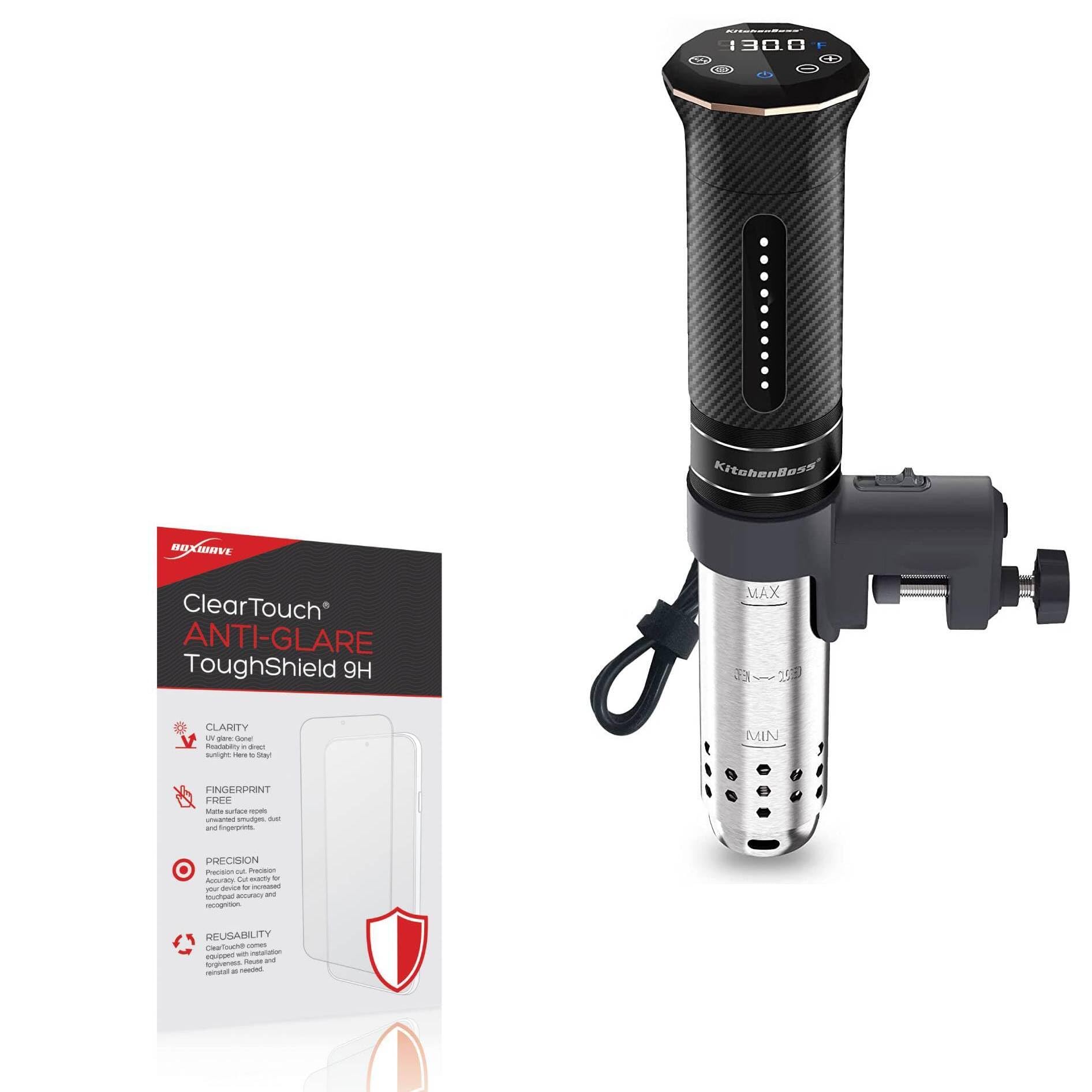 BoxWave Screen Protector Compatible with KitchenBoss Sous Vide G300T - ClearTouch Anti-Glare ToughShield 9H (2-Pack), Anti-Glare 9H Tough Flexible Film Screen Protector