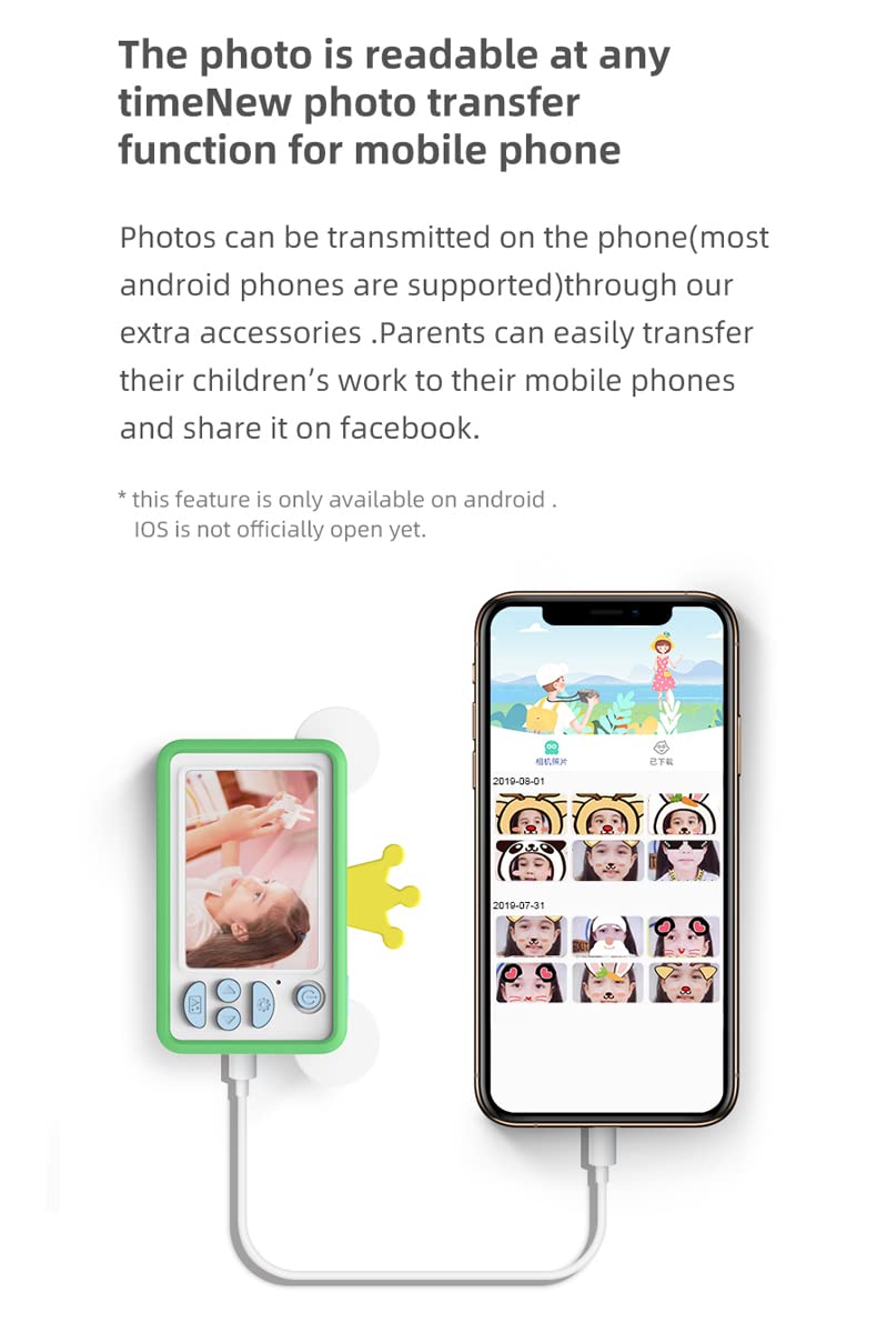 Fotocamera per bambini, 32 MP, 1080P, fotocamera digitale per bambini con schermo touch IPS da 2 pollici, scheda TF da 32 GB, cordino, facile da usare, regalo per bambini, verde