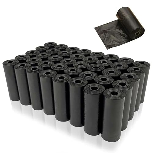 KROWN - 1800 Bolsas Para Caca De Perro, Color Negro, Bolsas para Excrementos Perros, Gatos, Mascotas.…