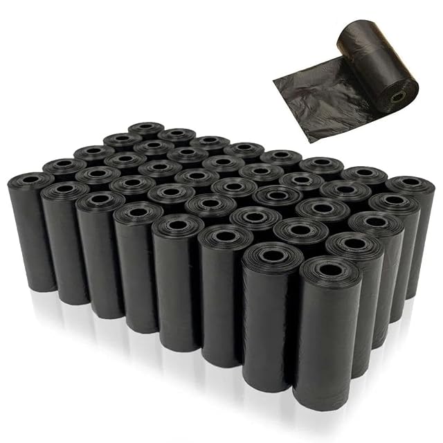 KROWN - 1800 Bolsas Para Caca De Perro, Color Negro, Bolsas para Excrementos Perros, Gatos, Mascotas.…