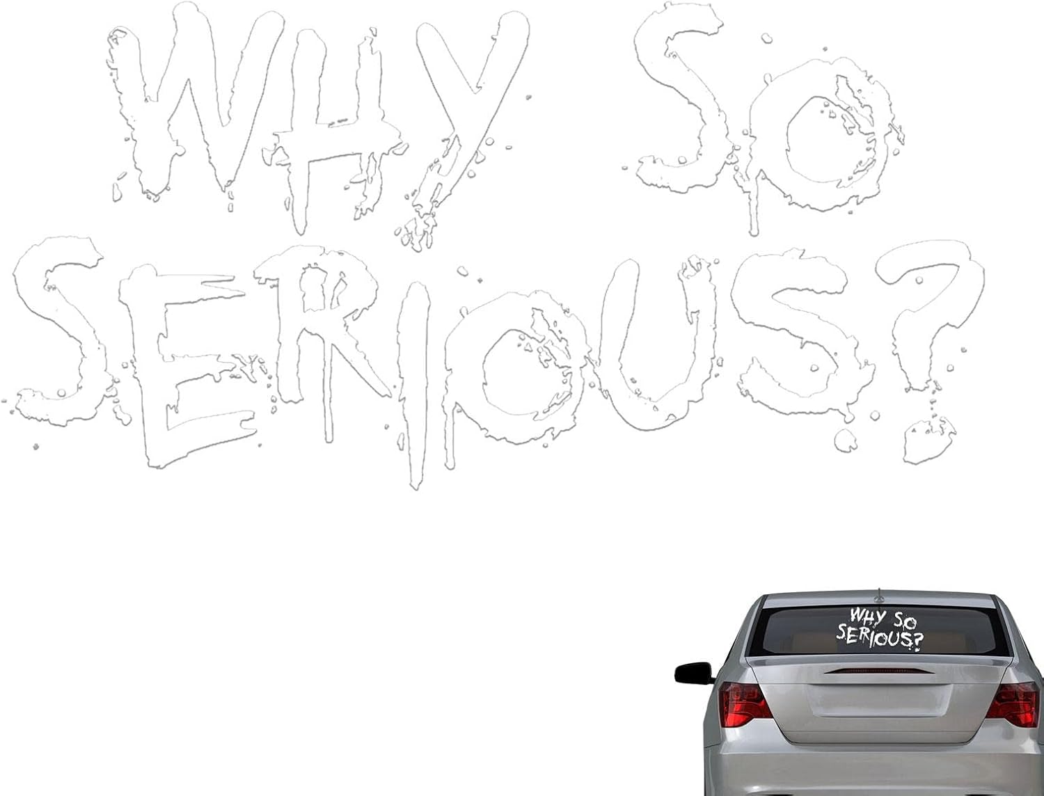 Why So Serious Sticker for Car,Funny Why So Serious Stickers