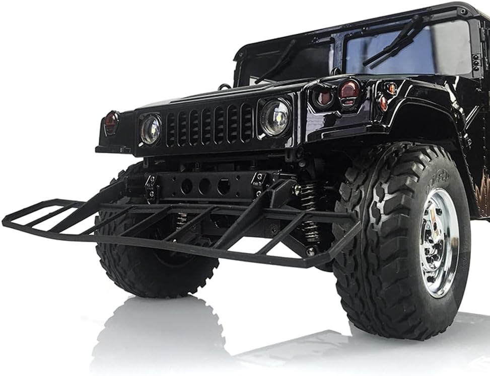 Ybest 30Km/H Hummer Rc Car,Yifan 1/10 4Wd 2.4G Full Scale 4X4 American Hummer Rc Car Model Toy (Without Battery and Charger) - (Black) Sound Light Version