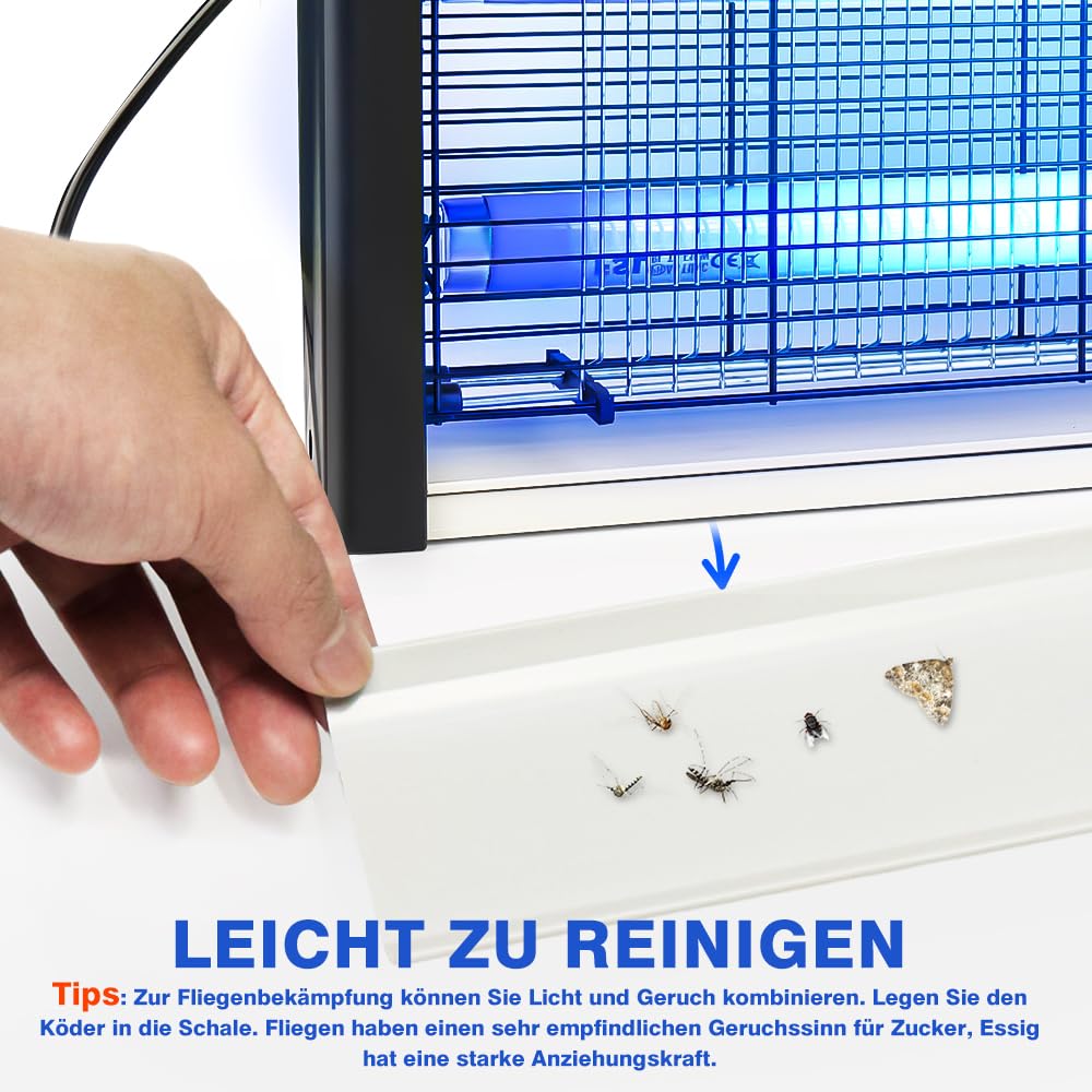 Lampe Anti Moustique 3500V - 20W UV Tue Mouche Electrique, Non Toxique & Lutte Antiparasitaire, Piège à Insectes, moustiques et Mouches, Convient pour Maison, Jardin