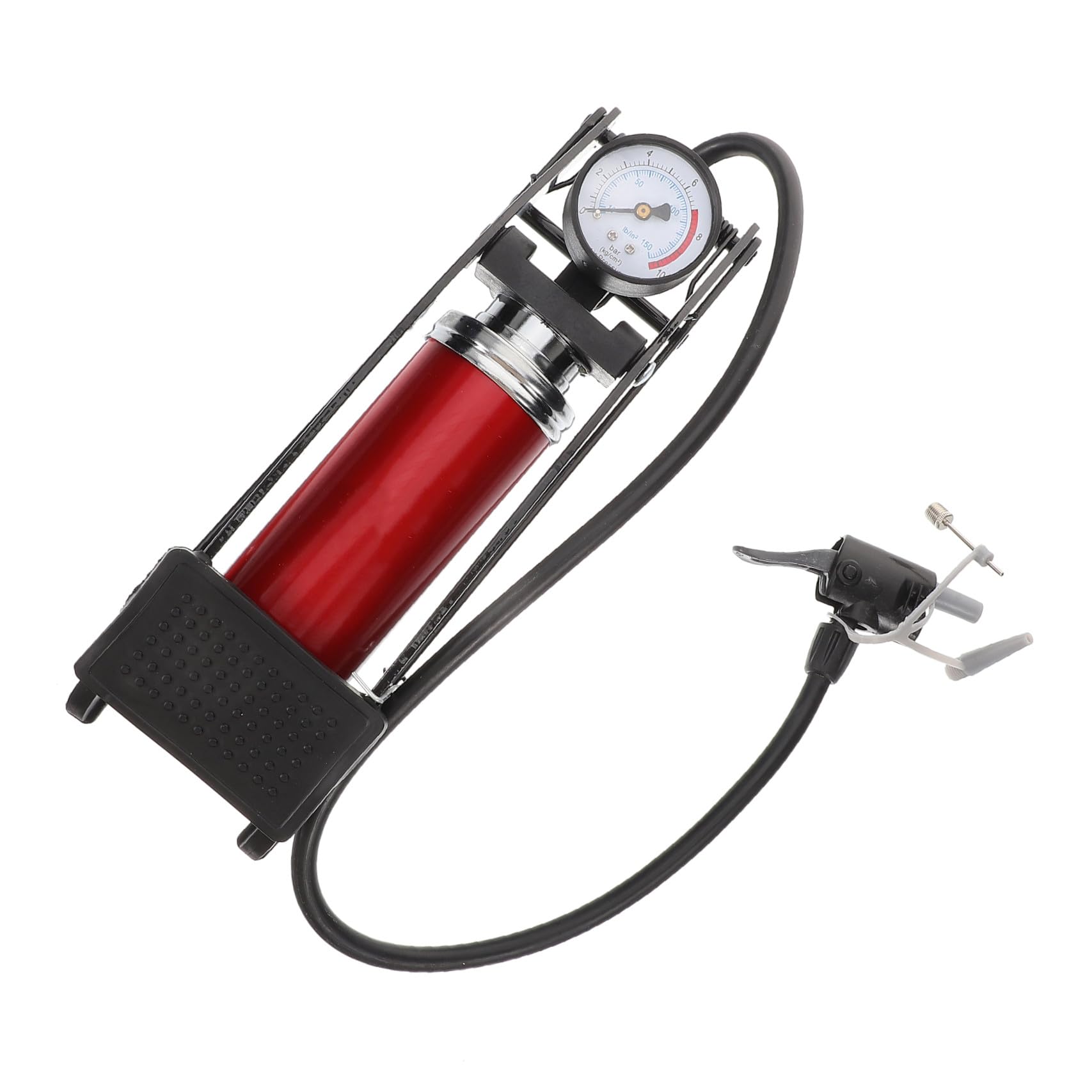 Bomba de pie para coche inflador de neumáticos portátil de ciclismo y motocicleta 8