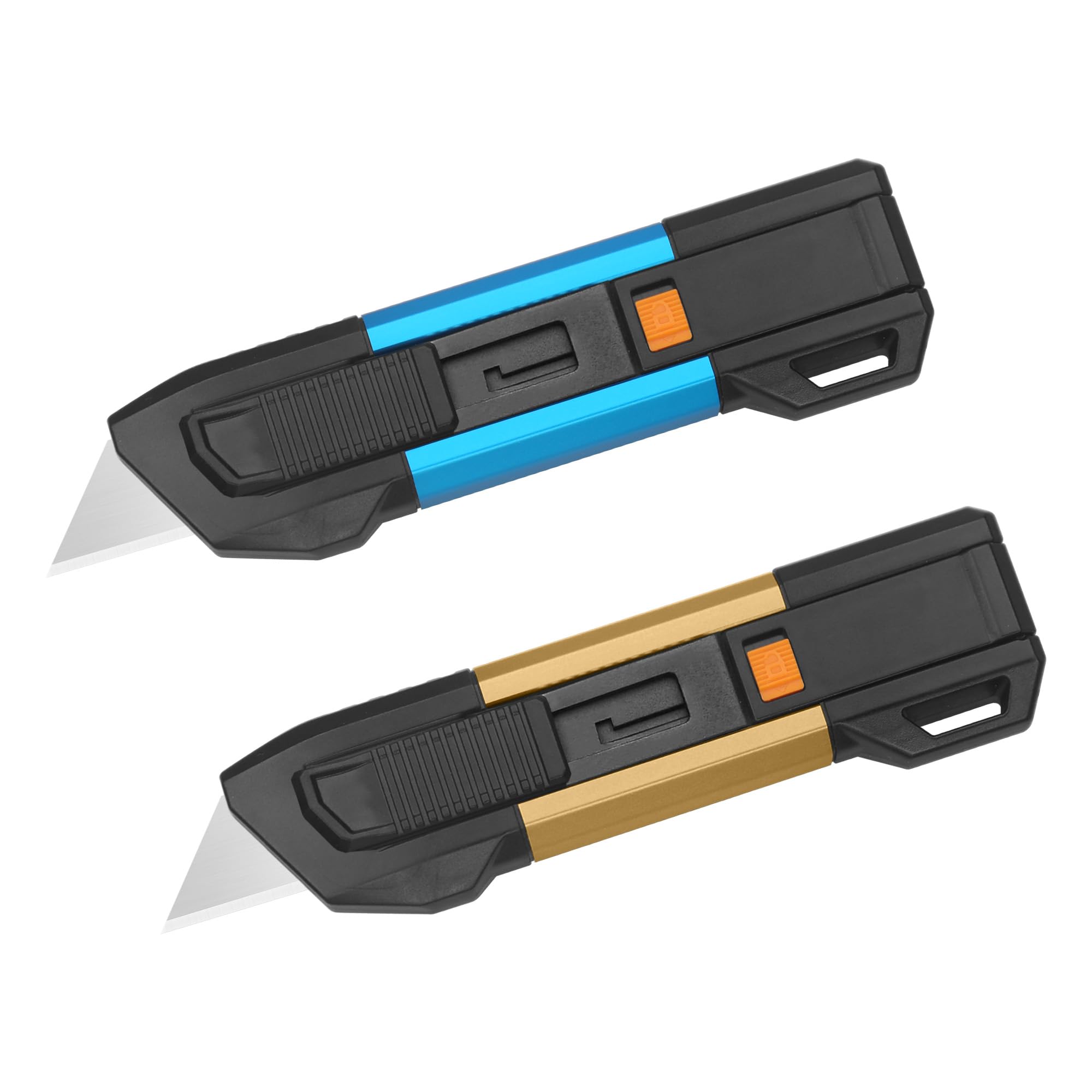 XW Auto-retractable Safety Box Cutter, Lightweight Safety Knife with Self-retracting, 2-Pack