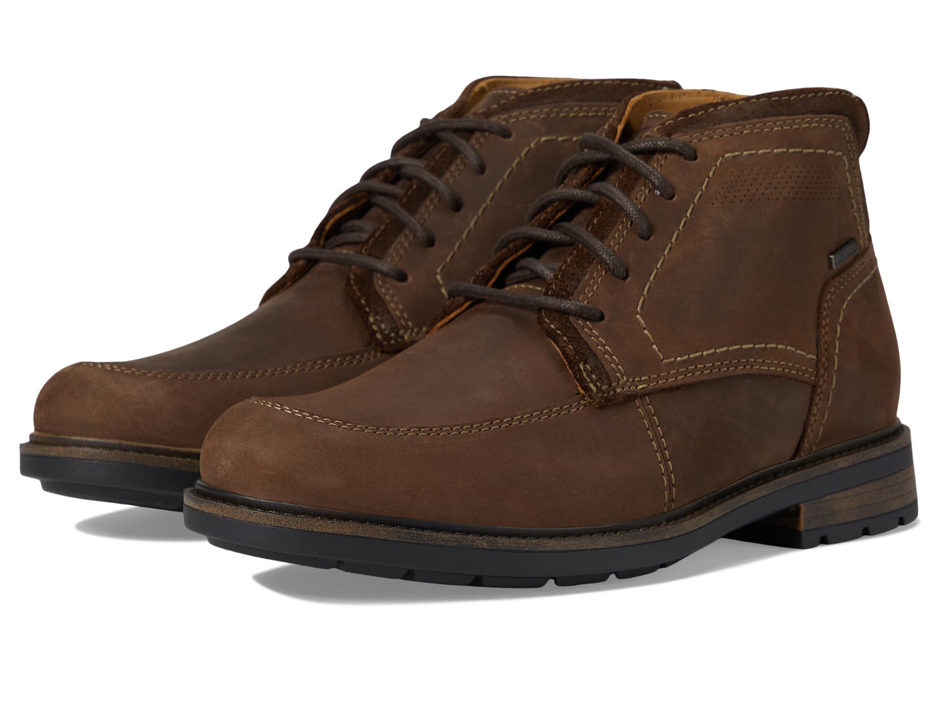 Clarks Men\'s Brown Leather Lace-Up Boots waterproof Amazon.com | Clarks Collection Men main image 4