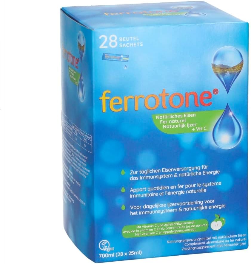 Ferrotone Natural Iron Plus Vitamin C Apple Bag 28x25ml PZN17888366