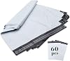 Homewit 60pcs Plastic Mailing Postal Bag 16.5 x 20.5 Inch 420 x 520mm, Large Size No Harmful Gas Postage Bags Self Seal Packing Packaging Postage Mail Sacks Envelopes Mailers - White