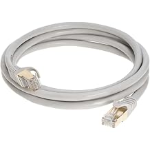 Cat 7 Ethernet Network Patch Cable - 6ft, Stranded, 600MHz, 26AWG, Pure Bare Copper, Flexboot Shielded Category 7 Ethernet Cord, Light Gray