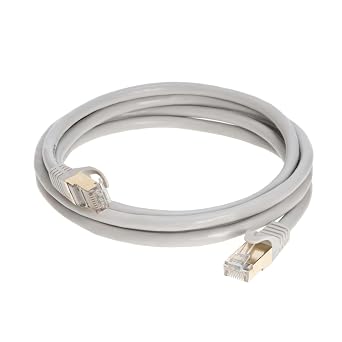 Cat 7 Ethernet Network Patch Cable - 6ft, Stranded, 600MHz, 26AWG, Pure Bare Copper, Flexboot Shielded Category 7 Ethernet Cord, Light Gray