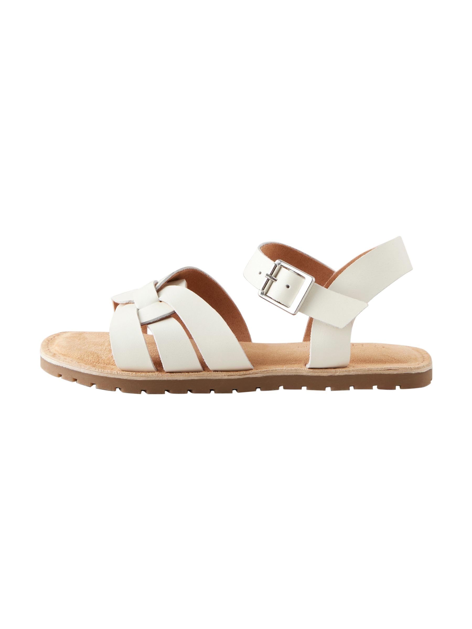 NEXT Ragazza Sandali in pelle intrecciata pianta larga | (G), Pull On
