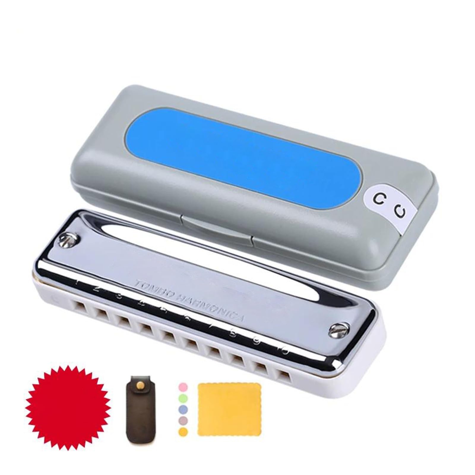 harmonijka Harmonijka Deep Blue Diatonic 10 Otworów Blues Harp Organy Ustne ABS Klucz C Harmonijka Instrumenty Muzyczne