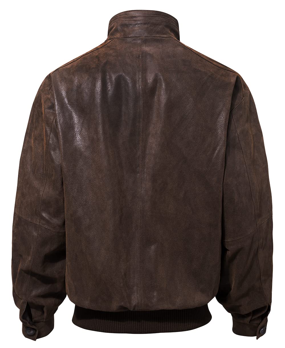 FLAVOR Giubbotto Bomber Casual In Pelle Vera Per Uomo