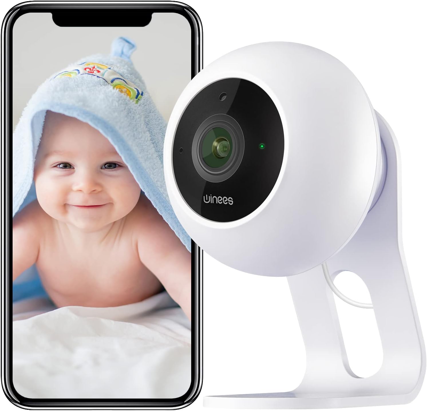 winees 1080P Baby Monitor Video, Caméra Surveillance WiFi avec Audio — free download
