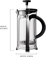 Vista 2 de aerolatte Cafetera de prensa francesa, prepara 3 porciones, 12 onzas