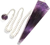 Vista 5 de Wixine 1 péndulo de cristal de cuarzo con punta de amatista