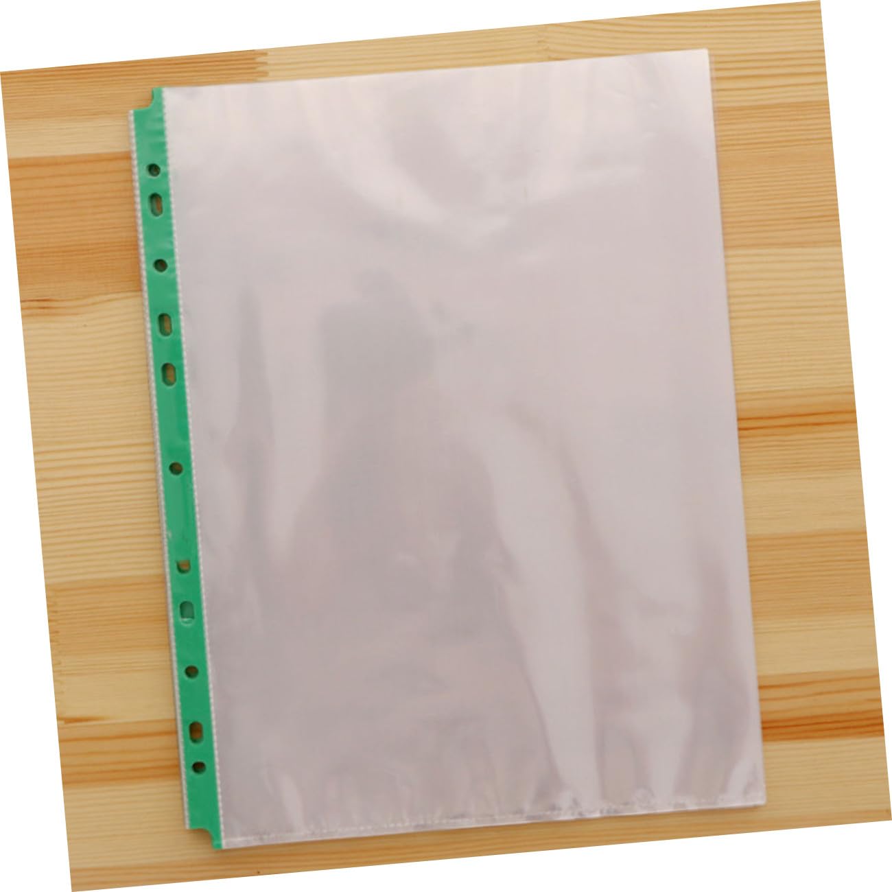 Zerodeko Protège-feuilles A4 Transparent à 11 Trous en Pp, Pochette pour Classeur, Lot de 100 Pièces, pour Collecter et Ranger Documents Travail L'école