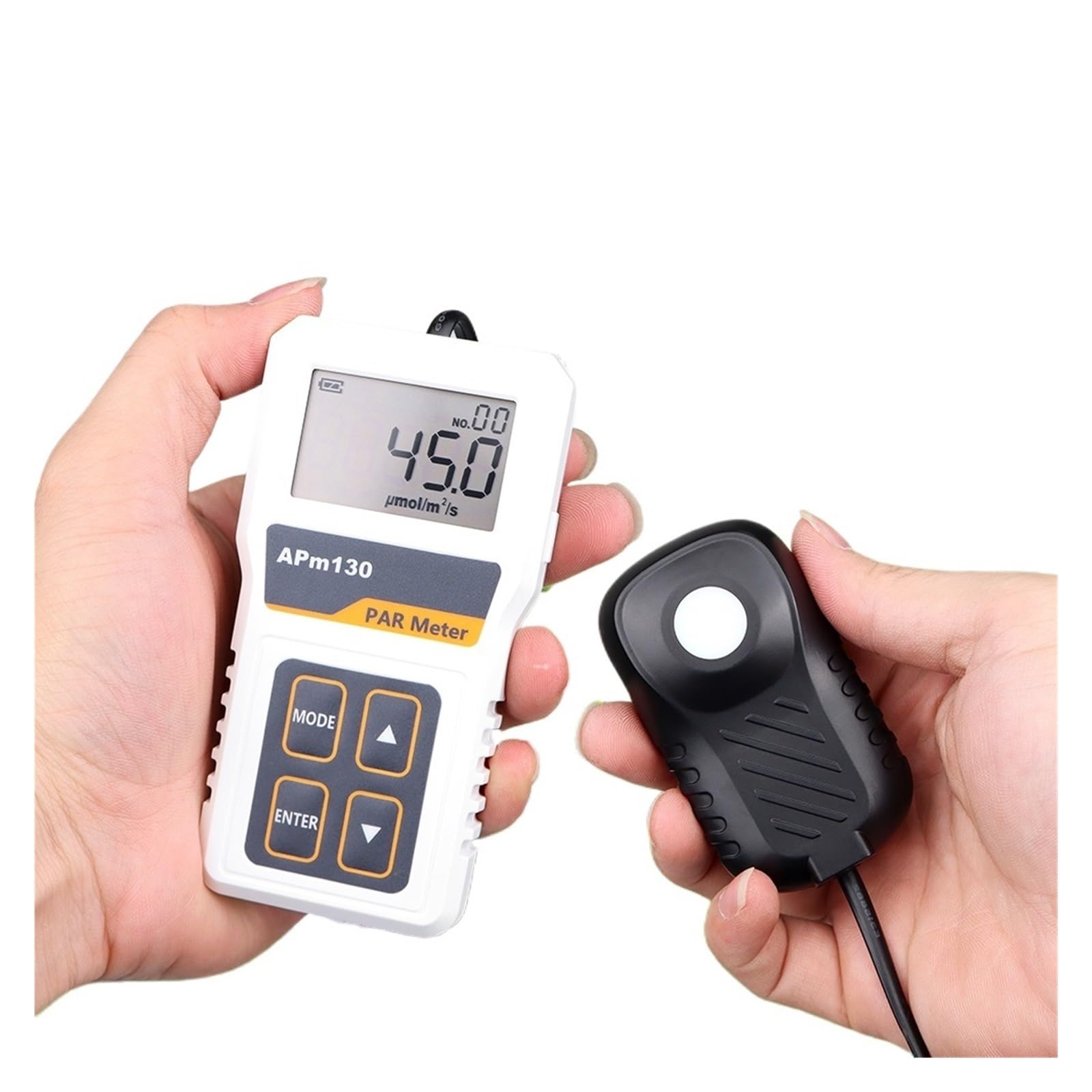 Digital Light Meter, APM130 Digital Light Energy Meter PAR Meter High Precision Light Intensity Tester PPFD Measurement for Plants Greenhouse