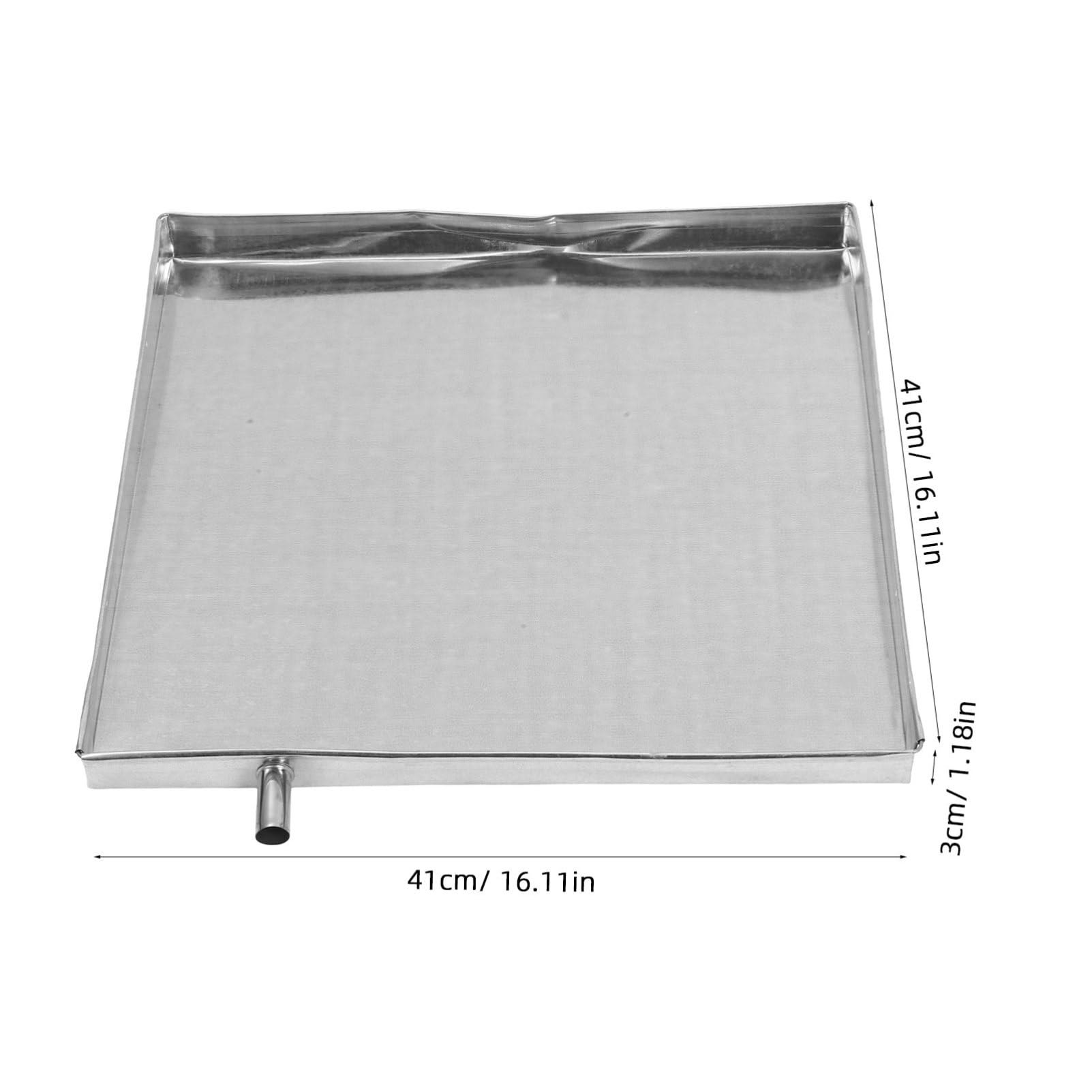 Artibetter Bac De Récupération Eau Pour Climatiseur Bac De Vidange Étanche Galvanisé Avec Système De Drainage Compatible Avec Divers Modèles De Climatiseurs