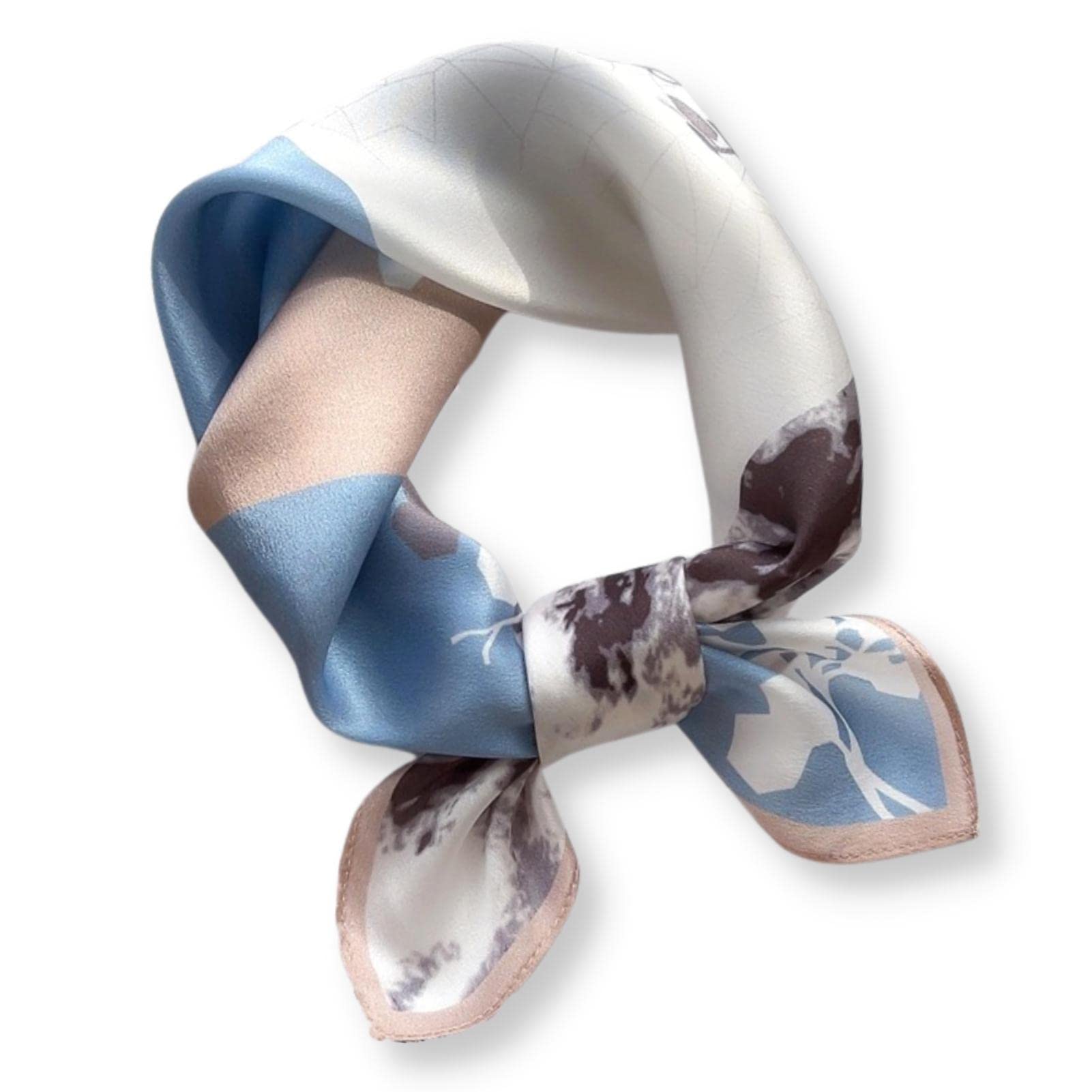 PoeticEHome 100% Mulberry Silk Neck Scarf 21"x21" Small Square Scarf for Women Gift Wrapping, K1 - Love Ink, 21" x 21", K1 - Love Ink