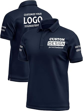 Custom Shirts, Custom Polo, Custom Polo Shirts for Men Personalized Golf Shirts Design Your Own Polos