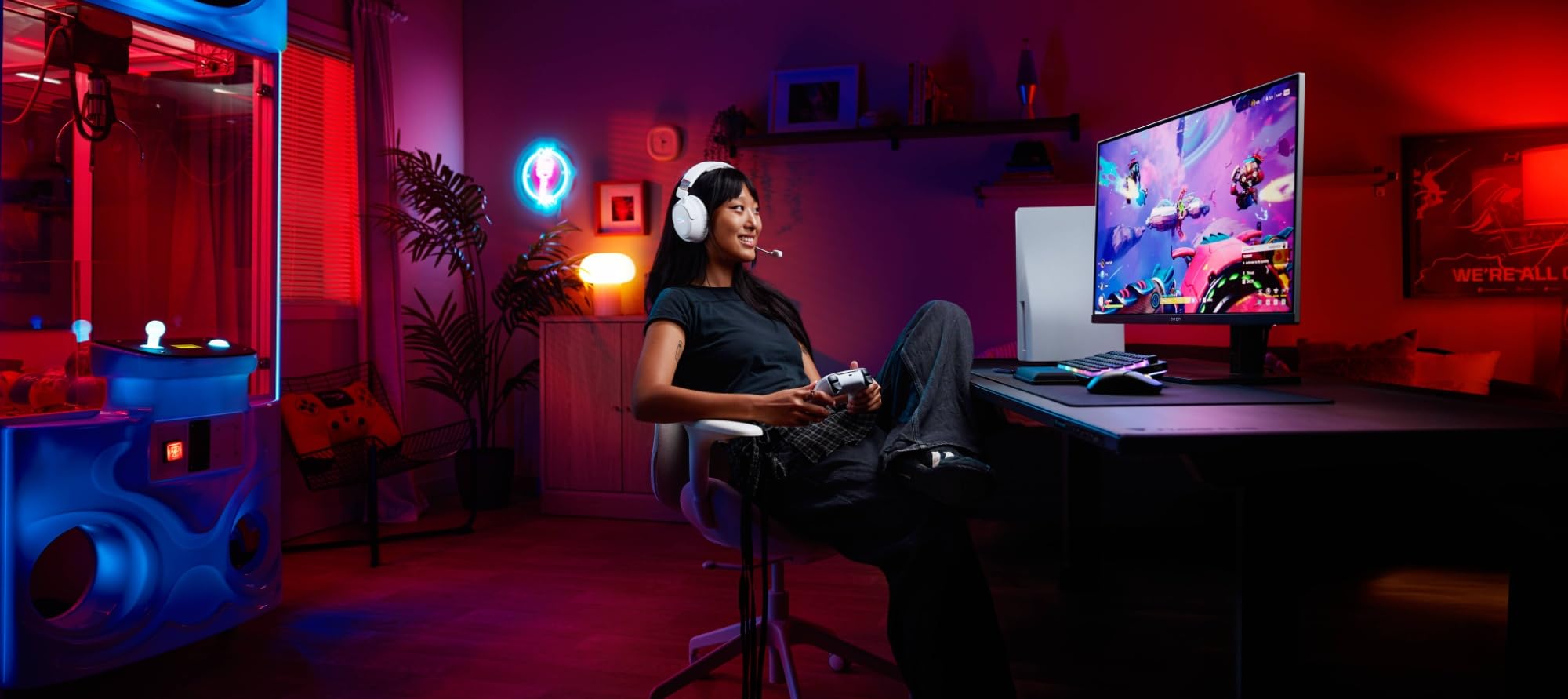 HyperX Cloud Flight 2, Cuffie Gaming Wireless, Luci RGB Personalizzabili | Batteria fino a 100 Ore, Wireless 2,4 GHz, Bluetooth, Instant Pair, PC/PS/Switch, Bianca