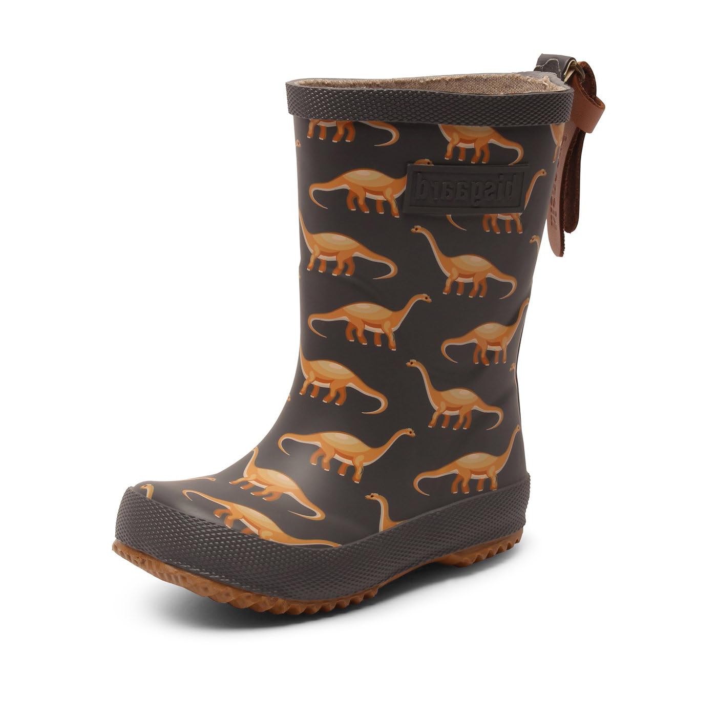 Bisgaard Unisex Kinder Basic Rubber Rain Boot, Camel Dinos, 24 EU Weit