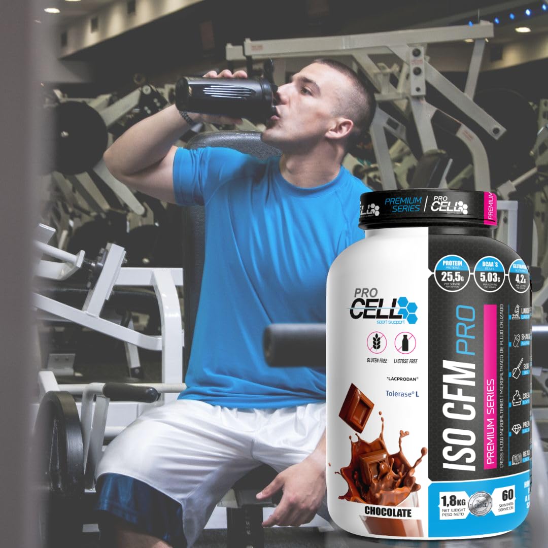 ProCell PACK ISO CFM PRO + VITACORE 60 comp + Shaker REGALO Proteína Aislada Pura (88%) Proteína Isolada Premium Aumentar Masa Muscular | Multivitaminico | (1,8 kg, Chocolate)