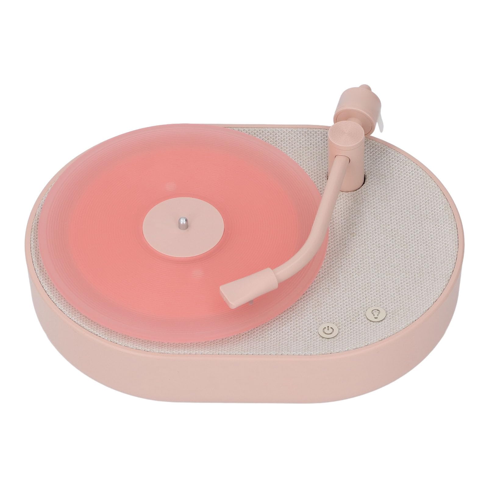 Luce Notturna con Altoparlante Bluetooth a Forma di Giradischi con Funzione di Aromaterapia per Decorazioni Domestiche e Musica Ambientale (Rosa Beige)