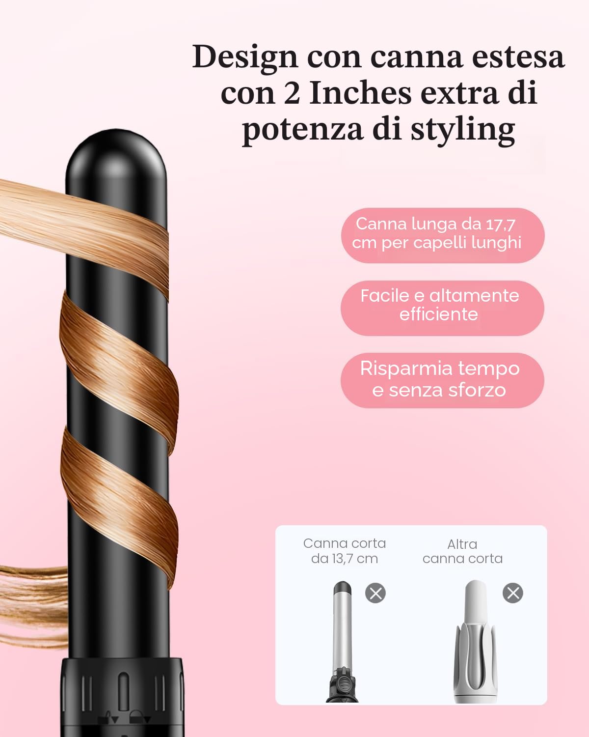 Set Ferro per Capelli, BESTOPE PRO 6 in 1 Cono per Capelli (10-32mm), Riscaldamento Rapido (30s), 2 Temperature per Tutti i Capelli, Spegnimento Automatico 60min