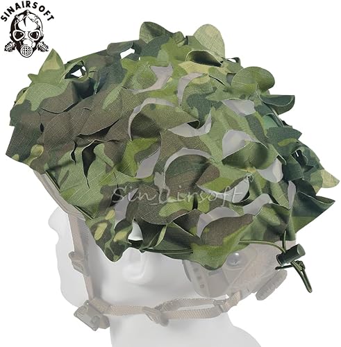 Miniatura 4 de SINAIRSOFT Cubierta de casco táctico transpirable 3D camuflaje casco cubierta para paintball militar tiro equipo combate casco rápido