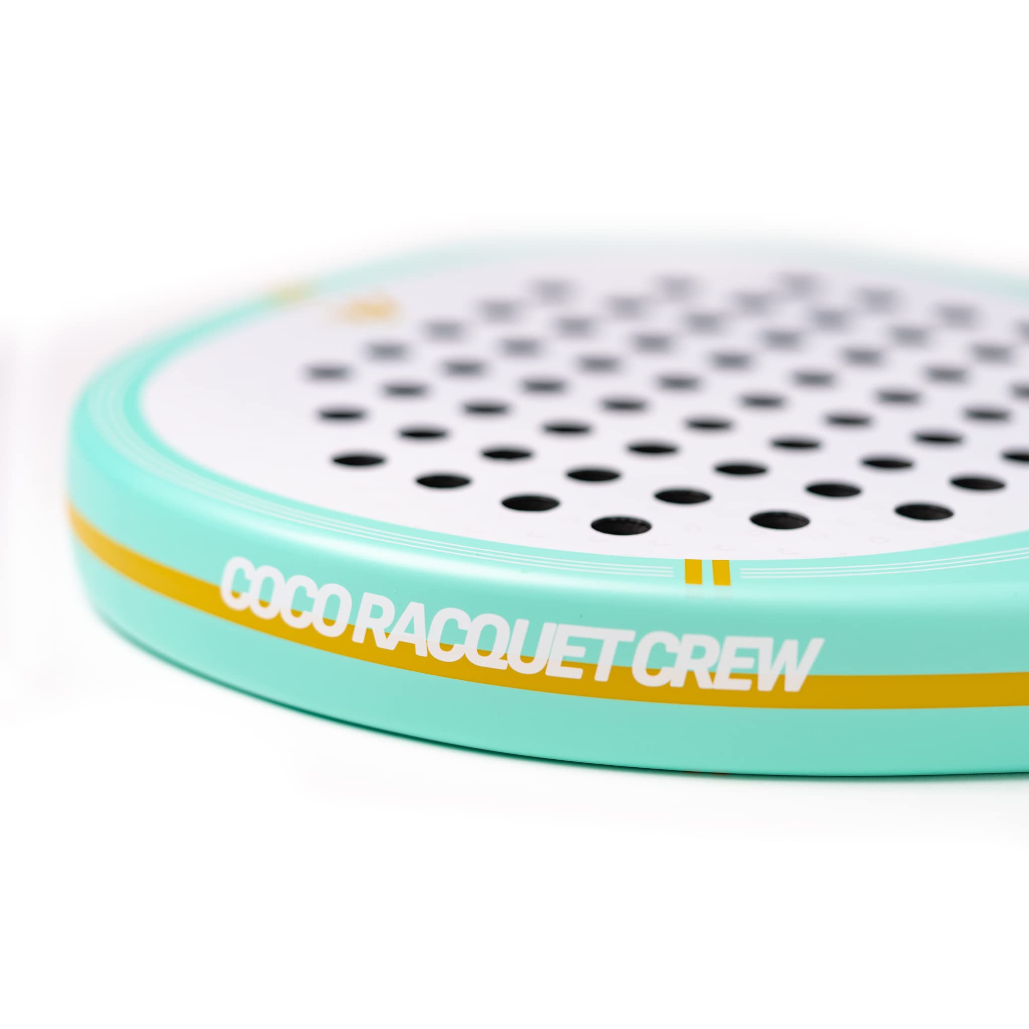 RC Three Raquette de Padel | Surface Carbone 3K | Noyau EVA Soft | Cadre Fibre de Verre & Carbone | Contrôle & Puissance | Niveau Confirmé | Goutte d'eau | Bleu & Or