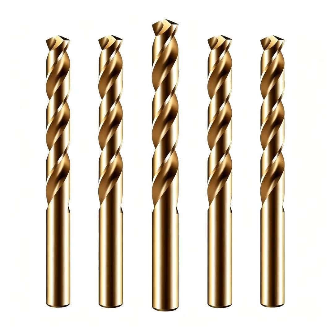 Punte elicoidali per trapano HSS 6542 cobalto da 3,8 mm, gambo dritto, estremamente resistenti al calore, contenenti cobalto, progettati in metalli duri come acciaio inossidabile e ghisa