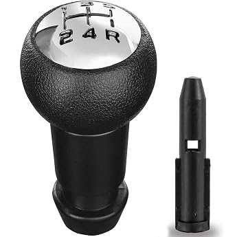Peugeot 5-Speed Gear Knob - Car Gear Lever Manual with Adapter for 106 107 206 207 301 306 307 308 2008 3008 5008 Citroen C2 C3 C4 B6 B9