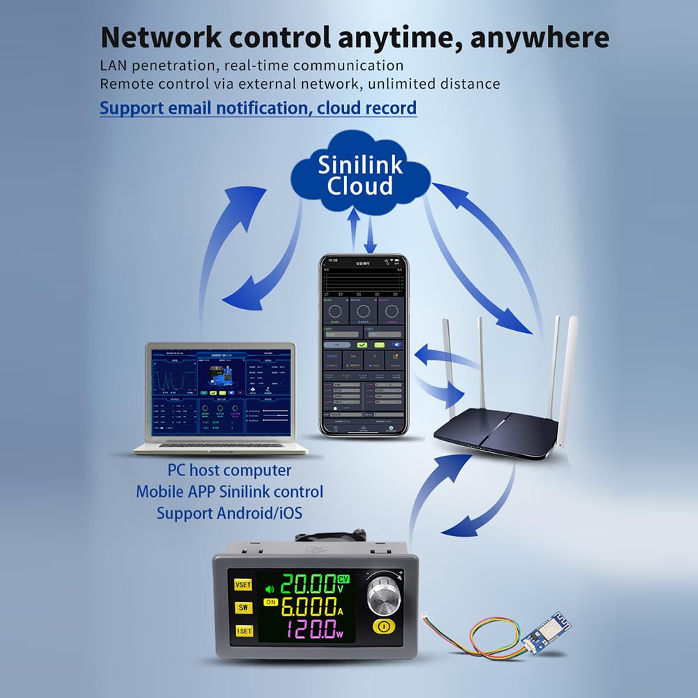 Boost Buck Convertitore Regolatore di Tensione DC6-36V 120W DC DC Converter Controllo Numerico Tensione di Sollevamento Corrente Costante Modulo di Alimentazione Con Alloggiamento Dell'interfaccia.