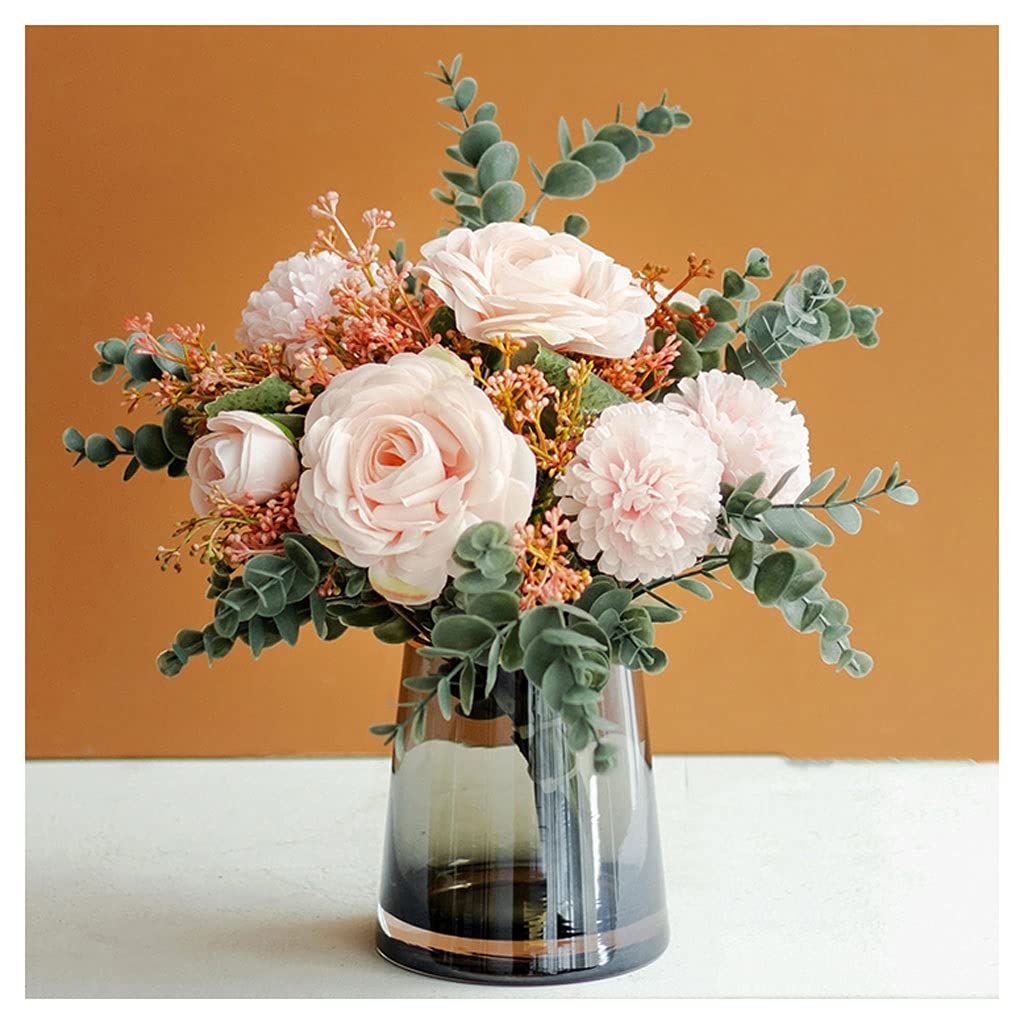 MYUYEE Artificial Flowers Artificial Flowers Holding Bouquets Simulation Flowers Decoration Table Setting Fake Flowers Living Room Porch Flower Arrangement Decoration Flowers Ar(C)