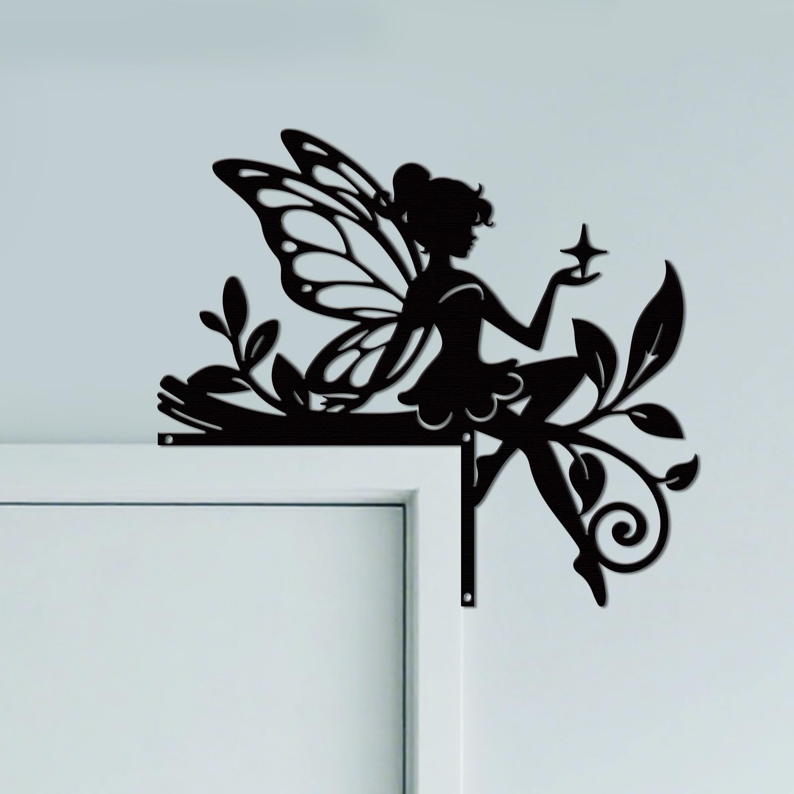 CUTHOLLOW Fairy Door Topper Sign Metal Wall Art Decor — image 1