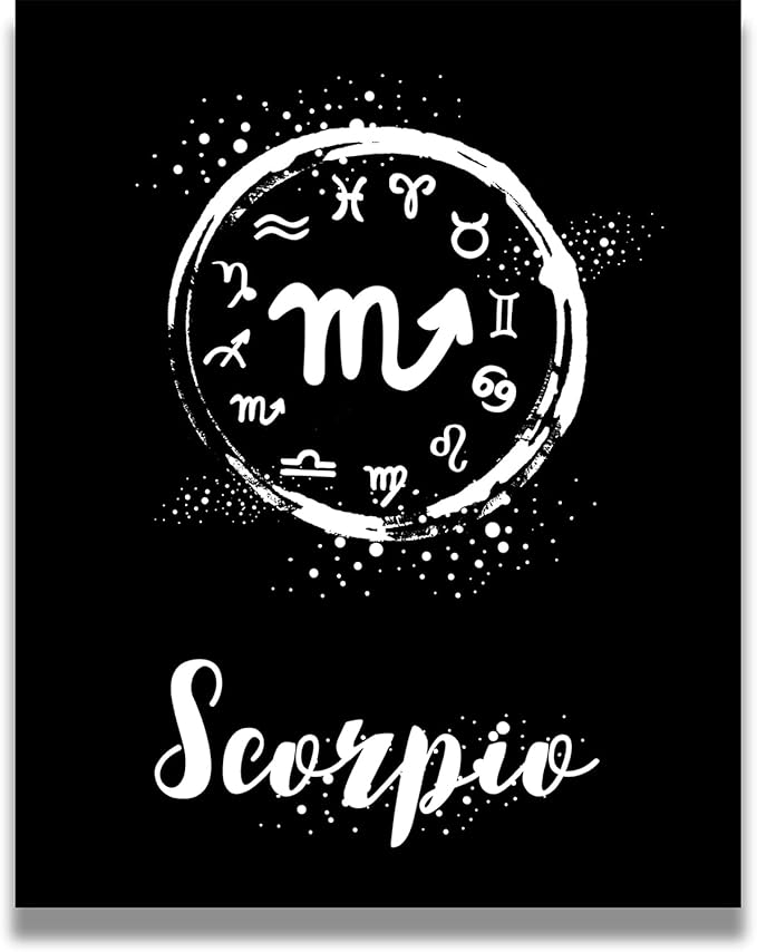 Scorpio Astrology Decor | Zodiac Gifts | Astrology Gifts for Women | Boho Wall Decor | Zodiac Signs | Astrology Posters | Zodiac Room Decor | Astrology Room Decor - 16x20 ready to hang canvas