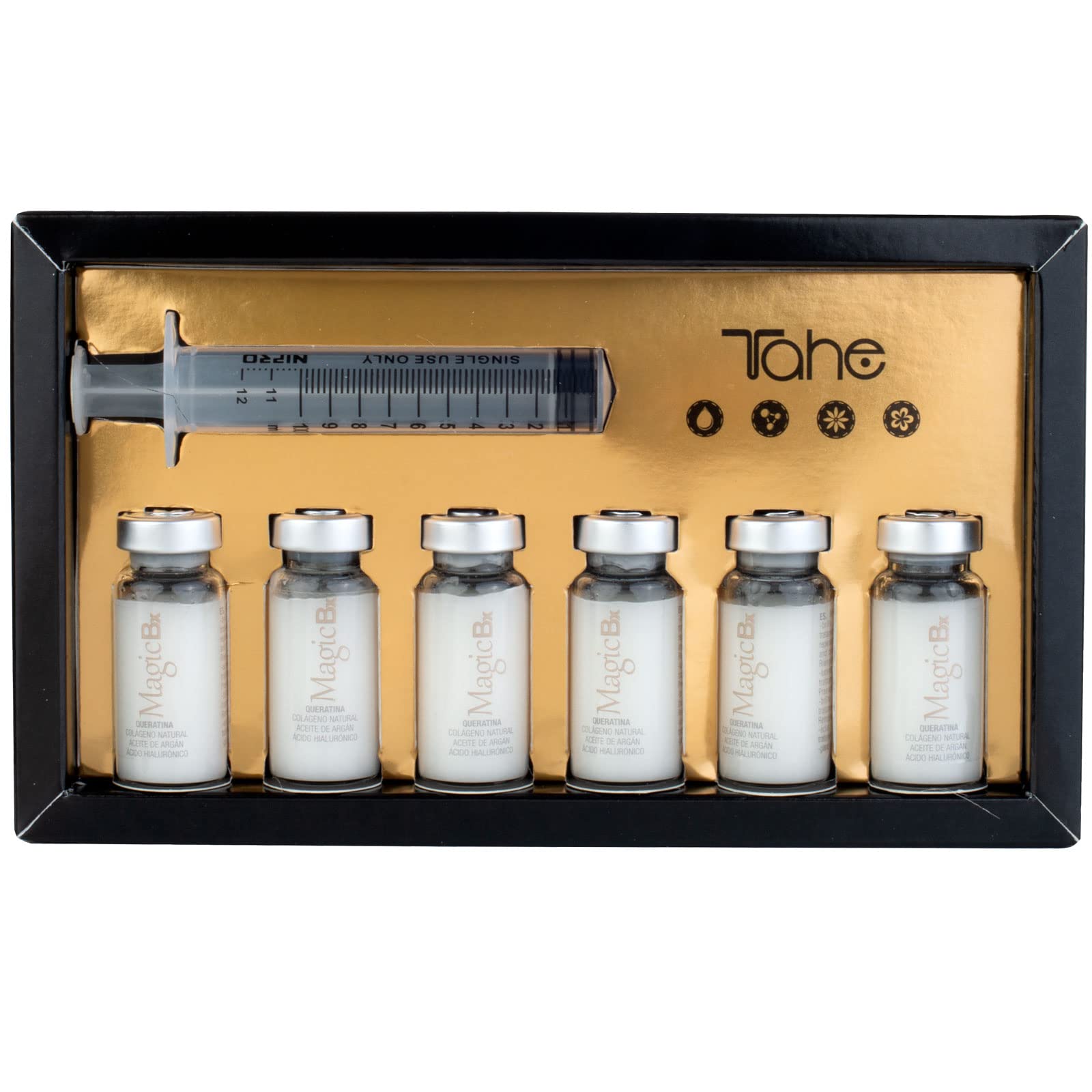 Tahe Magic Bx Rellenador Capilar Brillo, Textura y Tratamiento para Todo Tipo de Cabellos, 6x10 ml