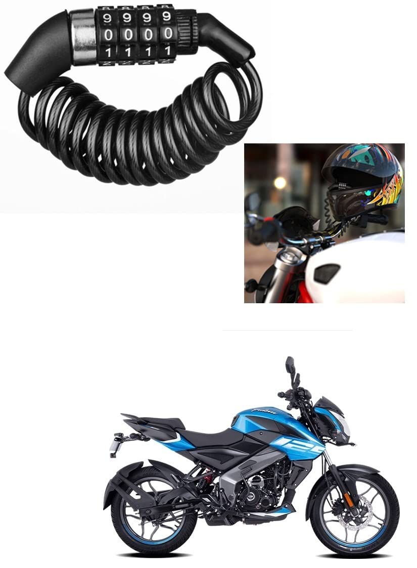Znee Smart Motorbike & Bicycle Lock 4 Digit Password Anti-Theft Bike Lock Cycling Helmet Code Combination Security Cable Lock for Bajaj Pulsar NS 125 (B09JQVT68J) Amazon Price History, Amazon Price Tracker