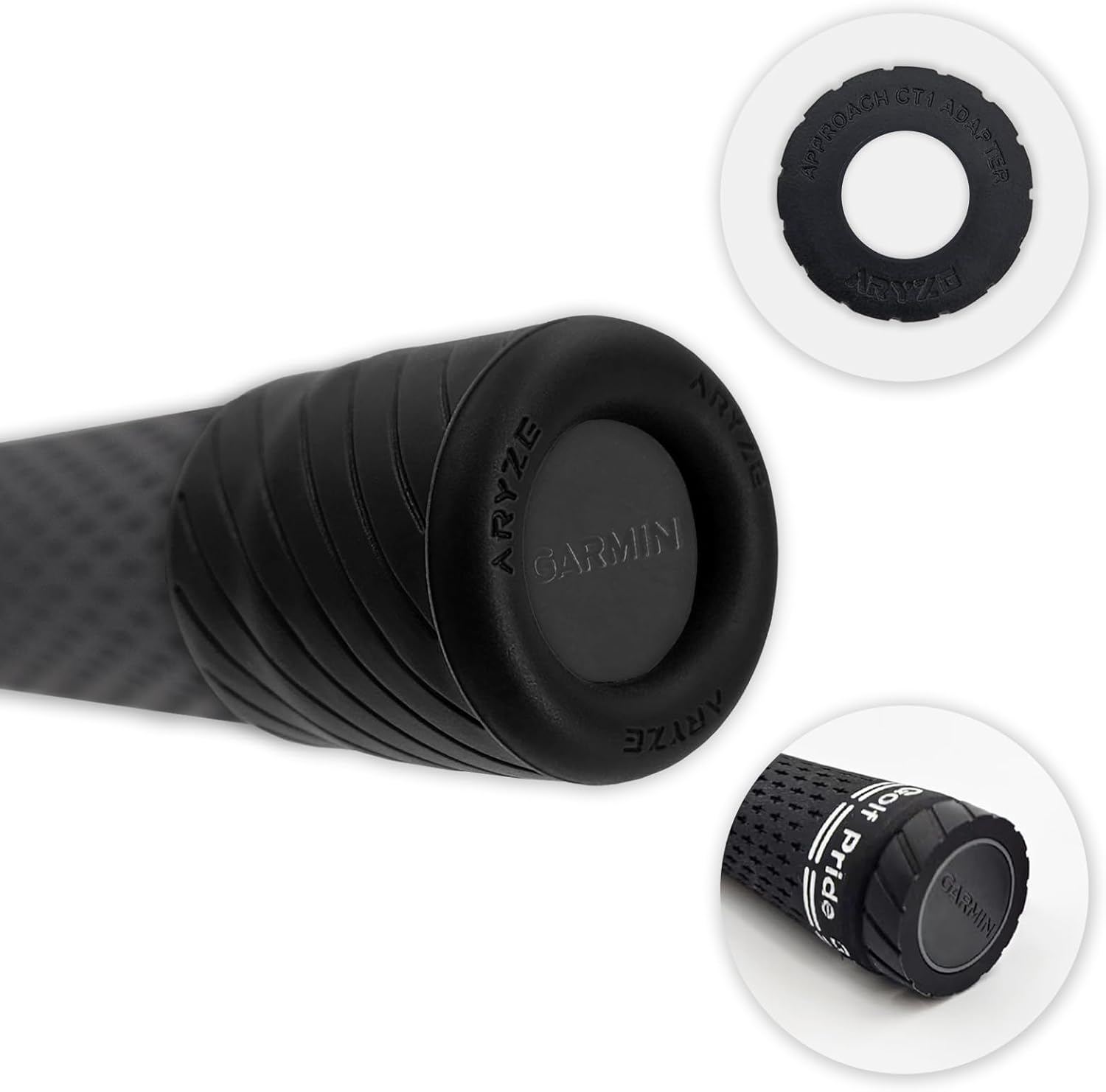 ARYZE 14 Pack Golf Sensor Covers – Includes CT1 Adapters – Compatible with Garmin Approach CT1 Sensors – Secure Fit, Durable Protection (Black, Standard)