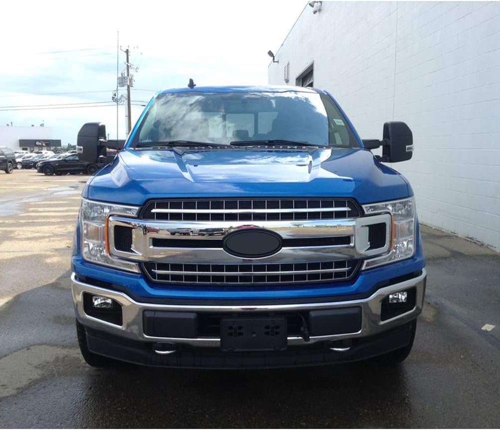 NINTE Grille Covers for 2018-2020 Ford F-150 XL ABS Chrome Front Grill Overlay Cover Trim 3pcs（NOT the Replacement）