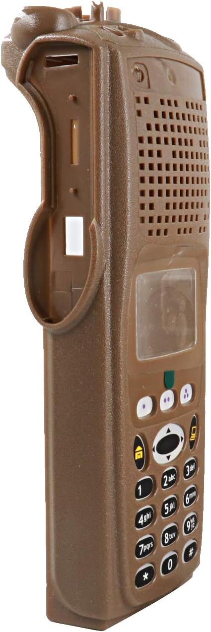 Replacement Housing Case for Motorola XTS5000 M3 Radio, Brown Front Cover with Keypad, Knobs & Dust Cover (Requires Original Copper Shield)